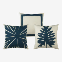 Trio Promocional - Aspen - Off | Marinho - 45x45 cm Trio Promocional - Aspen - Off | Marinho - 45x45 cm